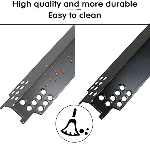 Criditpid BBQ-Element Grill Heat Plate Shield Replacement Parts for CharBroil 463436215, 463436213, 467300115, Porcelain Steel Burner Cover for CharBroil G432-0096-W1. (4 Pack)