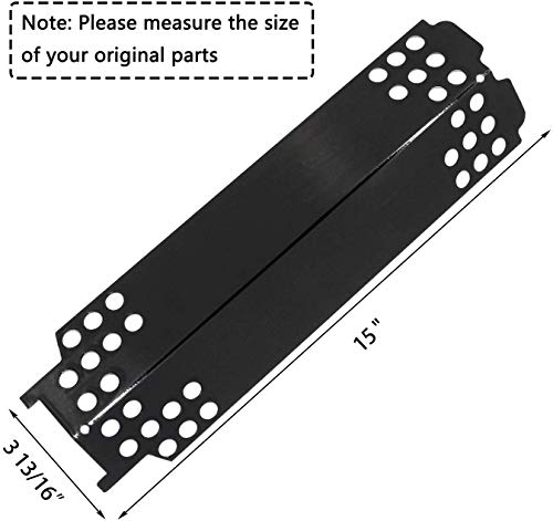 Criditpid BBQ-Element Grill Heat Plate Shield Replacement Parts for CharBroil 463436215, 463436213, 467300115, Porcelain Steel Burner Cover for CharBroil G432-0096-W1. (4 Pack)