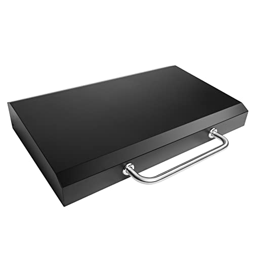 Utheer Hinged Lid for Blackstone Griddle 36"，Hard Cover Hood for Blackstone Table Top Griddle, 36 Inch Griddle Lid Storage Cover- Black Griddle Acceessories