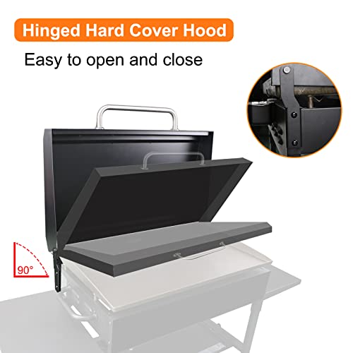 Utheer Hinged Lid for Blackstone Griddle 36"，Hard Cover Hood for Blackstone Table Top Griddle, 36 Inch Griddle Lid Storage Cover- Black Griddle Acceessories