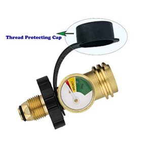 MENSI QCC Propane Adapter, Gauge Fitting Dust Cap, Thread Protection Sleeve Cap with 1.32" Inner Diameter 10 Packs