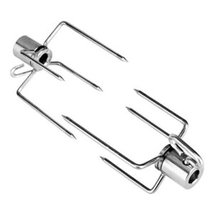 Skyflame Universal 304 Stainless Steel Rotisserie Meat Forks - Fits 1/2-Inch and 3/8-Inch Hexagon & 3/8-Inch and 5/16-Inch Square & 1/2-Inch Round Spit Rods