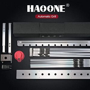 HAOONE Portable Battery Operated Automatic BBQ Grill Rotisserie with 11 Skewers