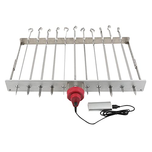 HAOONE Portable Battery Operated Automatic BBQ Grill Rotisserie with 11 Skewers