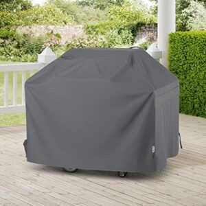 Unicook Grill Cover 55 Inch, Heavy Duty Waterproof BBQ Cover, Fade Resistant BBQ Grill Cover, Compatible with Weber, Char-Broil, Nexgrill and More Grills, Protect Your Grill Like New, Grey