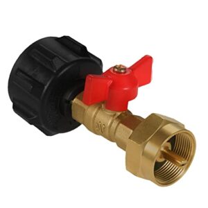 guofulda qcc1 propane refill pressure adapter coupler, for 20~40lbs cylinders with off on/off controller valve gas easy filler, for camping grill 1lb propane bottle tank