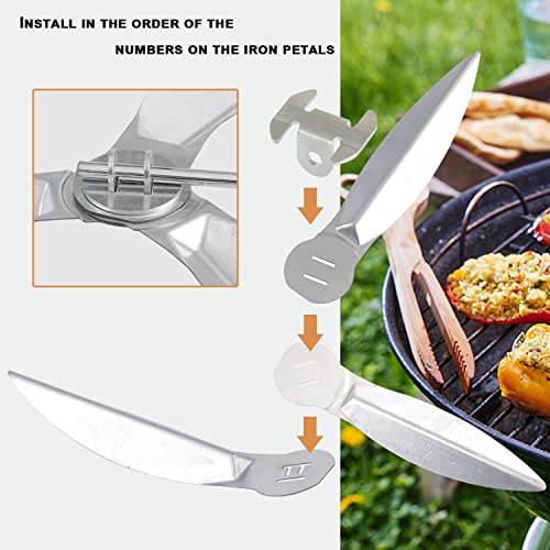 18-1/2-Inch Grills One-Touch Cleaning System Kit, for Weber 7443 90719 Charcoal Grill/Kettle Grills Replacement Parts 7444, Easy to Install and Durable.