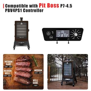 Replacement Parts Digital Thermostat Control Board Kit for Pit Boss Pro Series 4 Vertical Smoker Grill Compatible with Pit Boss P7-4.5 PBV4PS1 with RTD Temp Sensor,2pcs Meat Probe,Igniter Hot Rod