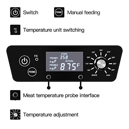 Replacement Parts Digital Thermostat Control Board Kit for Pit Boss Pro Series 4 Vertical Smoker Grill Compatible with Pit Boss P7-4.5 PBV4PS1 with RTD Temp Sensor,2pcs Meat Probe,Igniter Hot Rod