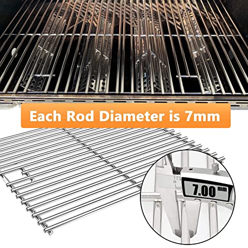 Hisencn 304 Stainless Steel Grill Parts Kit for Home Depot Nexgrill 720-0830H Gas Grill, Grill Burner, Heat Plate, Cooking Grids Replacement Parts