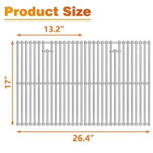 Hisencn 304 Stainless Steel Grill Parts Kit for Home Depot Nexgrill 720-0830H Gas Grill, Grill Burner, Heat Plate, Cooking Grids Replacement Parts