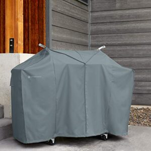 Classic Accessories Storigami Easy Fold Water-Resistant 58 Inch BBQ Grill Cover, Monument Grey