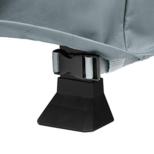 Classic Accessories Storigami Easy Fold Water-Resistant 58 Inch BBQ Grill Cover, Monument Grey