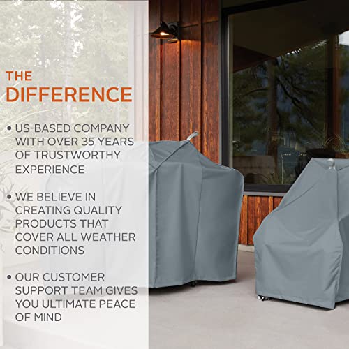 Classic Accessories Storigami Easy Fold Water-Resistant 58 Inch BBQ Grill Cover, Monument Grey