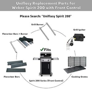 Uniflasy Grill Parts Kit Replacement for Weber Spirit 200 Series, Grill Burner Tubes, Grill Igniter for Spirit E-210, E-220, Spirit S-210, S-220 with Front Controls, 69785, 7642