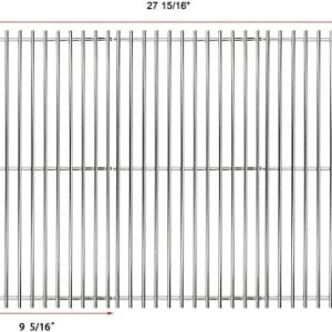 Hisencn Grill Replacement Parts for Charbroil 463436215, 463436214, 463436213, 463439915, 467300115, 463439914, 461372517, Grill Burner, Heat Plate, Crossover Tube with Cooking Grate