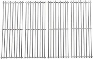 17 3/8" cooking grid grates for broil king baron 320, 340, 420, 440, 490, huntington 2122-64 2122-67 6020-54 6020-57 6020-64 6020-67 6023-89, sterling 5020-54, broil-mate grill, stainless steel, 4pcs