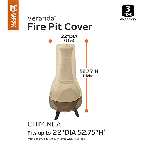 Classic Accessories Veranda Water-Resistant 22 Inch Chiminea Cover, Patio Furniture Covers