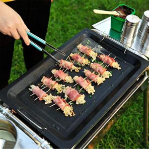 2Pcs Barbecue Clip, Stainless Steel Korean Style Heat Resistant Barbecue Grill Clip Tongs for Outdoor BBQ Supplies Accessories