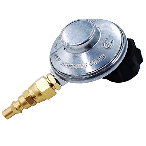 MENSI 1/4" Quick Connect Propane Low Pressure Regulator for 20lbs Tank Cylinder withUsed on Grill for RV MotorHomes Quick Disconnect Hose