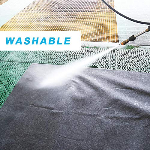 Huigu Under The Grill Protective Deck and Patio Mat (30 x 48 inches), Absorbent/Reusable/Washable/Waterproof/Cuttable Pad for Gas Electric Grill/Welping Box Liner Without Other Messes