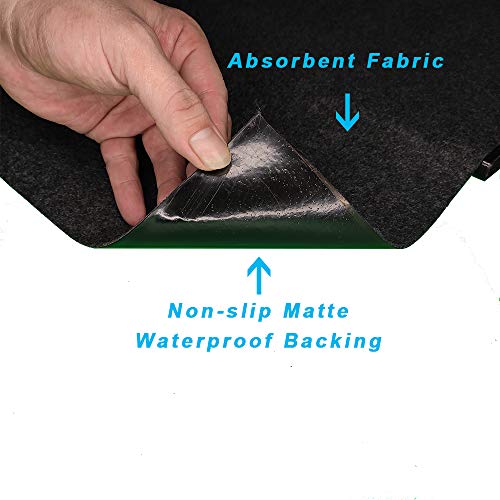 Huigu Under The Grill Protective Deck and Patio Mat (30 x 48 inches), Absorbent/Reusable/Washable/Waterproof/Cuttable Pad for Gas Electric Grill/Welping Box Liner Without Other Messes