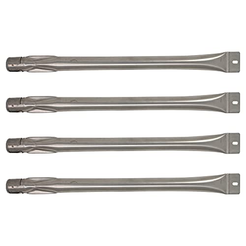 UpStart Components 4-Pack BBQ Gas Grill Tube Burner Replacement Parts for Master Forge 2518-3 - Compatible Barbeque Stainless Steel Pipe Burners