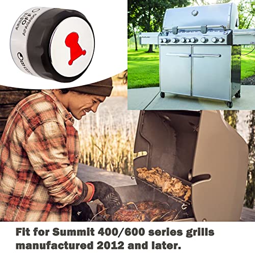 𝟮𝟬𝟮𝟯 𝐔𝐩𝐠𝐫𝐚𝐝𝐞𝐝 91538 Gas Grill Lighted Control Knobs(OEM) , 91538 Knob Compatible with Weber Summit 400/600 Grills Manufactured 2012 and Later, Fit for E-470/670, S-460/470/660/670 etc.