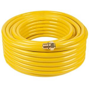 lesigud 70ft 1/2" gas tubing pipe kit with 2 male fittings, csst gas line for natural gas or propane appliance natural gas grill hose