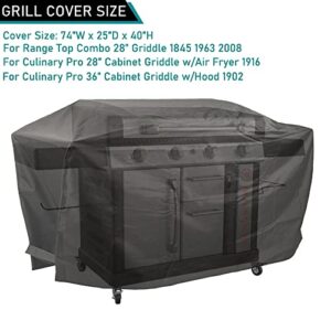 ZJYWSCH Griddle Cover for Blackstone Culinary Pro 36" Griddle 1902, Culinary Pro 28" Cabinet w/Air Fryer 1916, ProSeries 28 inch Range Top Griddle 1845 1963 2008 and for Traeger Flatrock Grill