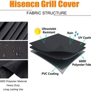 Hisencn Grill Cover for Pit Boss Austin XL, Z Grill 1000, Heavy Duty Waterproof Wood Pellet Grill Cover for PB Rancher XL, 1000, 1100 pro, 1150, UV and Fade Resistant BBQ Cover