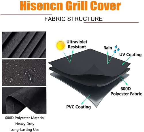 Hisencn Grill Cover for Pit Boss Austin XL, Z Grill 1000, Heavy Duty Waterproof Wood Pellet Grill Cover for PB Rancher XL, 1000, 1100 pro, 1150, UV and Fade Resistant BBQ Cover