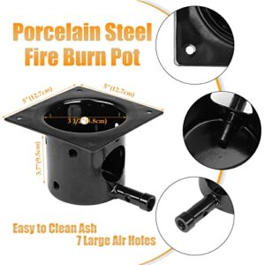 Hisencn Porcelain-Enameled Fire Burn Pot and Hot Rod Ignitor,Auger Motor,Grill Induction Fan Kit,Replacement Parts with Screws and Fuse for Pit Boss and Traeger Wood Pellet Grill