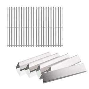 qulimetal 7636 stainless steel flavorizer bars and 7639 cooking grates grill parts for weber spirit 300 series grills with front controls