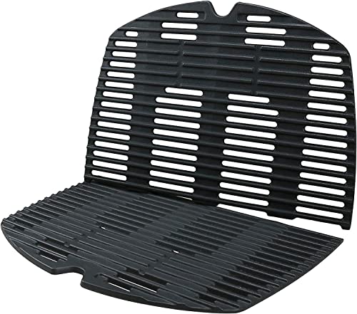 Uniflasy 7646 Cooking Grates for Weber Q300 Q320 Q3000 Q3200 Series Gas Grills Grill Parts Cast Iron Grill Grates Replacement for Weber Q300 2 Pack