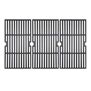 rejekar porcelain cast iron grill grates cooking grid replacement for charbroil 463436213, 463436214, 463436215, 463440109 gas grills 16 7/8" bbq grates replacement parts