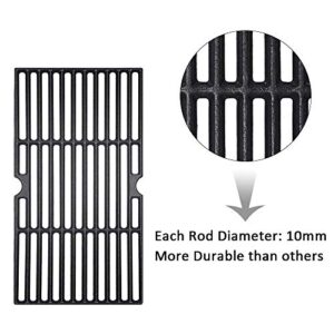 Rejekar Porcelain Cast Iron Grill Grates Cooking Grid Replacement for Charbroil 463436213, 463436214, 463436215, 463440109 Gas Grills 16 7/8" BBQ Grates Replacement Parts