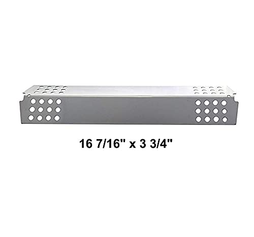 Votenli S9732A (4-Pack) S1473A (4-Pack) 16 7/16" Heat Plate and Burner Replacement for Charbroil 463241013, 463241313, 463241314, 463241413, 463241414, 466241013, 466241313, 466241413