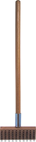 Carlisle FoodService Products Wood Oven Grill Brush & Scraper with Handle, 30 Inches, Natural