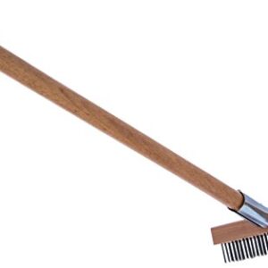 Carlisle FoodService Products Wood Oven Grill Brush & Scraper with Handle, 30 Inches, Natural