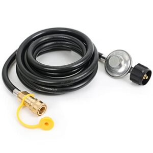 atkke 12ft propane hose regulator/quick connect hose for mr. heater big buddy heater, champion portable generator- 3/8inch quick connect x qcc1/type 1 tank connection