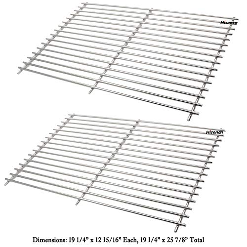 Hisencn BBQ Repair Kit Replacement for Jenn Air Gas Grill 720-0336, 7200336, 720 0336 Grill Stainless Steel Burners,Stainless Steel Heat Plates Stainless Steel Cooking Grid Grates & igniters