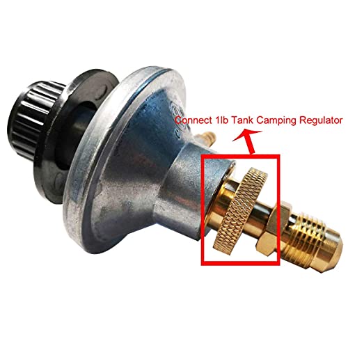 METER STAR 1lb Propane Tank Cansiter Regulator Adapter Connection Convert to 3/8" Male Flare, Portable Camping Grill Stove Parts