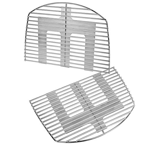 Stanbroil Solid Rod Stainless Steel Grill Cooking Grates for Weber Q300, Q320, Q3000, Q3100, Q3200 Series Gas Grill, Replacement Parts for Weber 7646