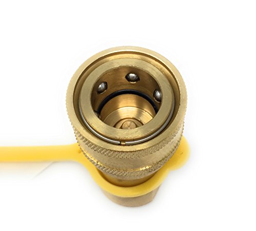 1/2" QDD LP Gas QUICK CONNECT/DISCONNECT CONNECTOR [8630] SOLID BRASS 1/2 PSIG Pressure 100 000 BTU Hour Capacity Input 1/2 Insert