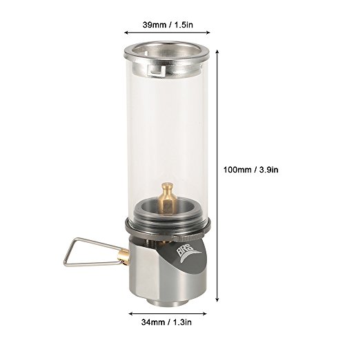 Lixada Lamp Light Butane Gas Light Lantern with Gas Adapter Conversion Head for Camping Picnic Self-Driving (Gas Lantern with Adapter(No Snow Flake))