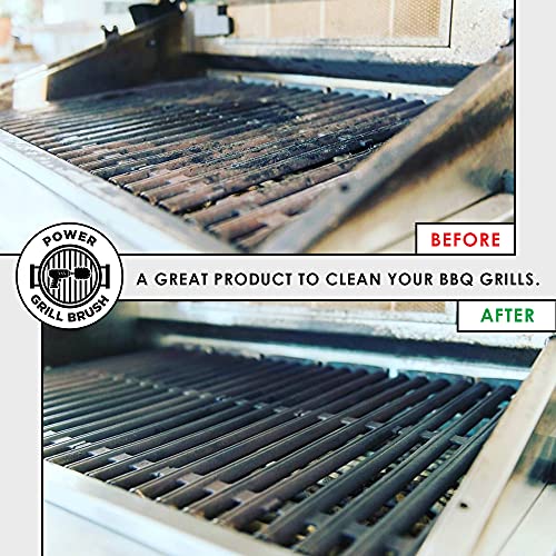 Power Grill Brush 5 Piece BBQ Cleaning Kit - Safe Bristle & Wire Free - Nylon Grill Brush - Safe for All Grates/Stainless Steel - Ceramic Porcelain - Iron Charcoal/Gas Scraper -Tool/Accessories