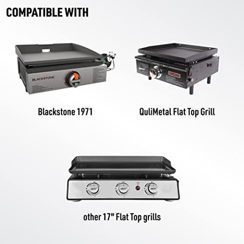 17" Table Top Griddle Carry Bag with Accessories Storage Pockets, Designed for 17 Inch Blackstone Portable Tabletop Grill, Deluxe Carrying Case for BBQ Toolkit Utensils and Squeeze Bottles