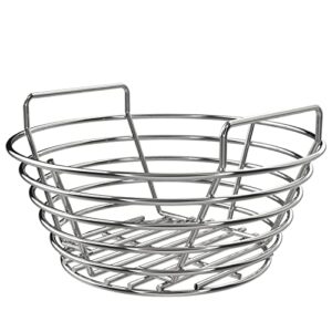 easibbq 10-inch charcoal ash basket for small big green egg, kamado joe classic and other similar grills, heavy duty stainless steel.
