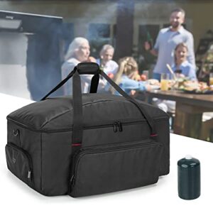 SAMDEW Outdoor Barbecue Grill Cover Compatible with Weber Q1400 Electric Grill, Portable Grill Storage Carry Bag Compatible with Weber Q1000 Q1200 Propane Gas Grill, Bag Only (Patented Design)